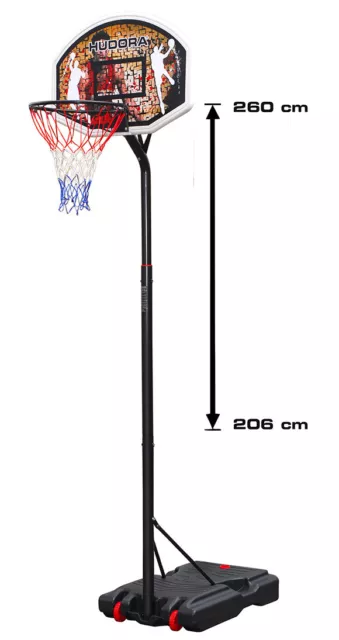 Basketballständer Basketballkorb Hudora Chicago bis GH 305 cm 71663