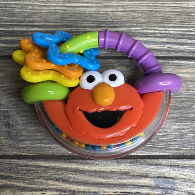 Sesame Street Elmo Rattle Teether Rings Stars Baby Toddler Toy 3.5”