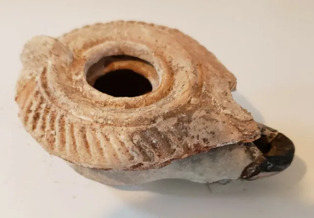 RARE BYZANTINE ROMAN OIL LAMP with CERTIFICATE OF ANTIQUITY