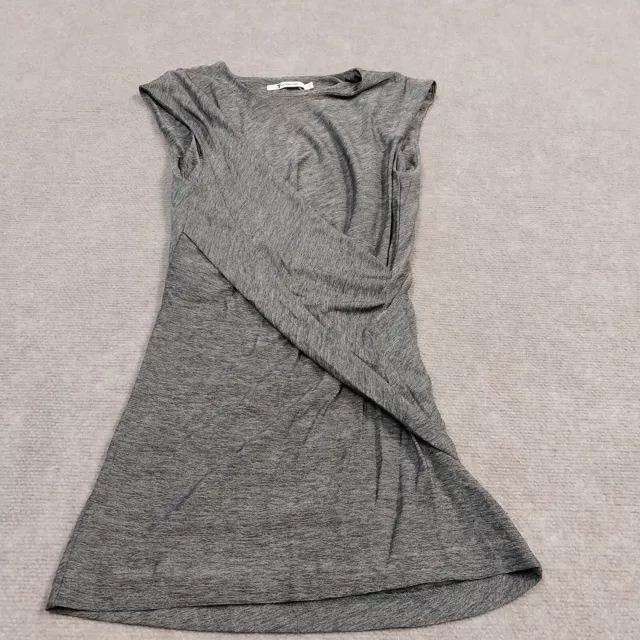 T Alexander Wang Womens Small Gray Sleeveless Stretch Mini Dress