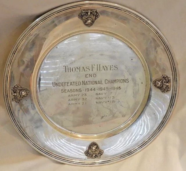 1940s J.E. Caldwell West Point Army Navy Sterling Silver Championship Charger