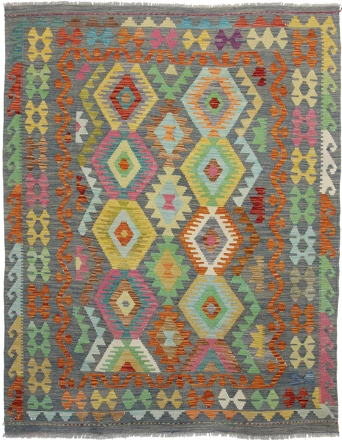 Originale Tessuto a Mano Old Styl Kelim 194 X 152 CM Nuovo Articolo Nr:1892