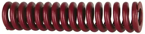 Red Die Spring 25mm hole diam, 12.5mm rod diam, 2″ free length 205-508