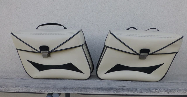 PAIRE SACOCHE VELO VINTAGE MOBYLETTE MOB SOLEX Bici Fahrrad Bike