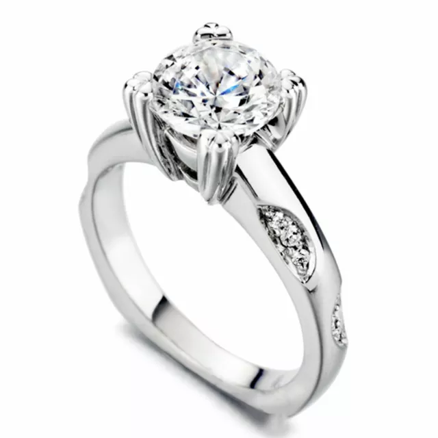 Echter 0,75 ct Diamant im Rundschliff aus 950er Platin, Ehering-Set für...