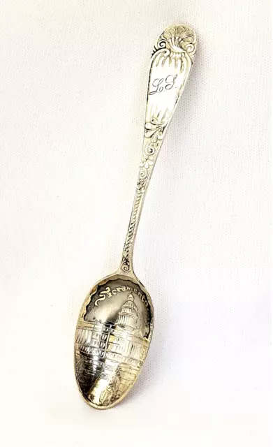 Sacramento CA Sterling Silver Souvenir Spoon 4 1/4"L 1891 Vintage California