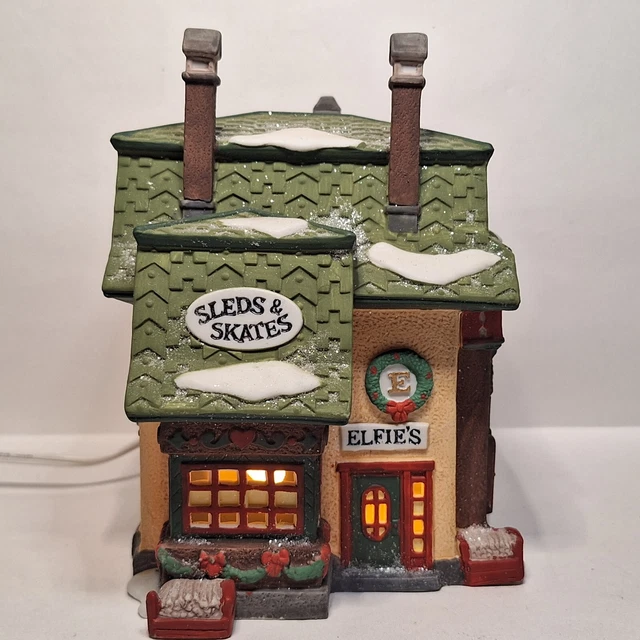 Dept 56 Heritage Village Collection North Pole Series 1992 Elfies Sleds & Skates