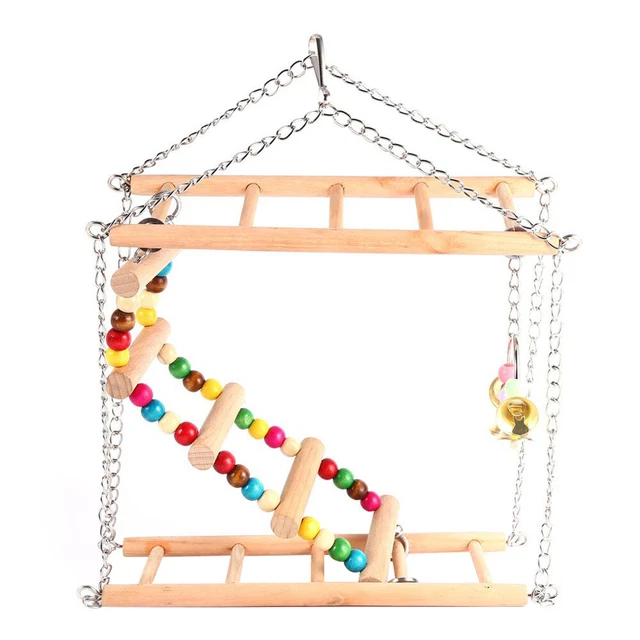 1 PC Papagei Laufstall Papagei Spielen Stehen Holz Diy Vogel Spielen Turnhalle