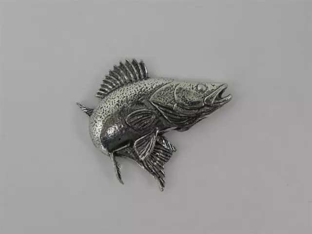 Zander Pin de Solapa Pescado Pin Pescador Fischer Agujón Regalo Nuevo
