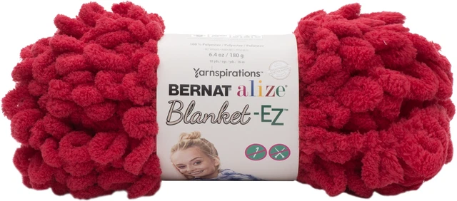 2 Pack Bernat Alize Blanket-EZ Yarn-Bright Red 161037-37009