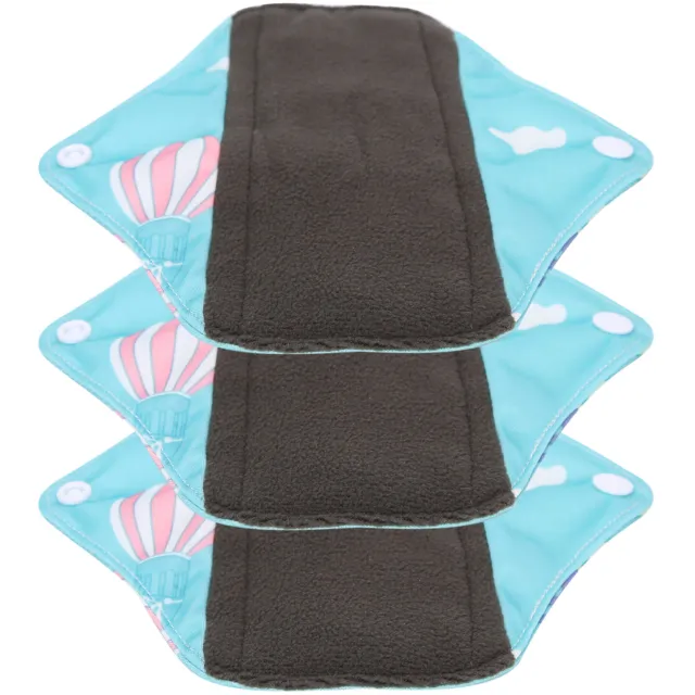 (S01) 3x Serviettes Sanitaires En Tissu Lavables Serviettes Sanitaires Tampons