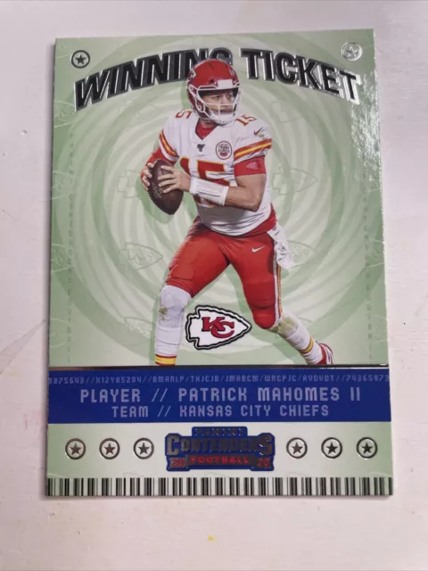 2020 Panini Contenders #WT1 Winning Ticket Patrick Mahomes II