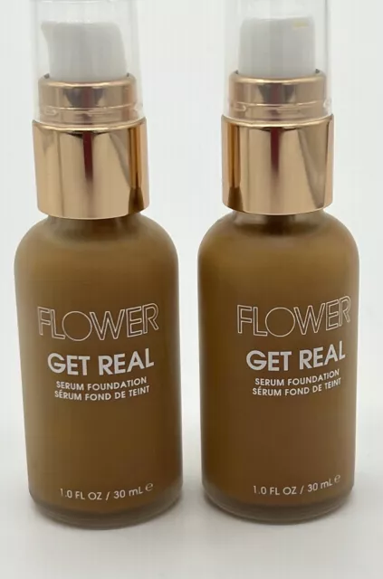2 Nuevas Bases de Suero Flower Get Real CARAMELO M5 1.0 fl oz Cada Fábrica Sellada