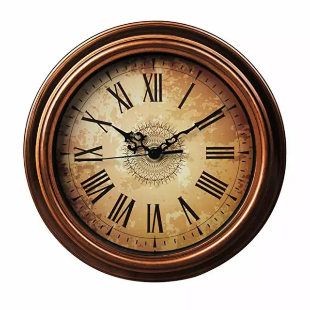 Topkey Orologio da Parete 30cm Movimento Silenzioso Sweep Vintage (W0g)