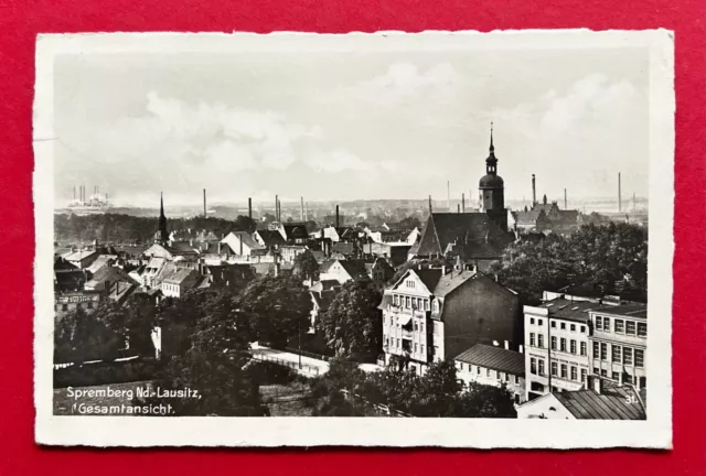 Foto AK SPREMBERG  1941 Stadtansicht mit Kirche Gesamtansicht  ( 116329