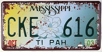 CKE 616Vintage Tin Sign Retro Art Car License Plate Poster Garage Pub Wall Decor