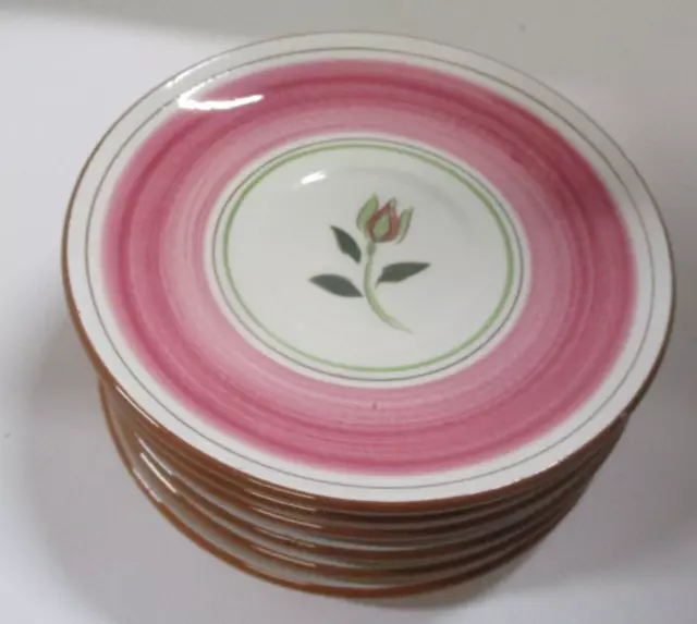 7 Stangl Pottery ~ Wild Rose ~ Bread Plates