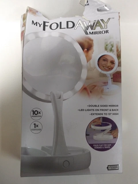 My Foldaway Mirror 10x Magnification & 1x Magnification With LED Lights