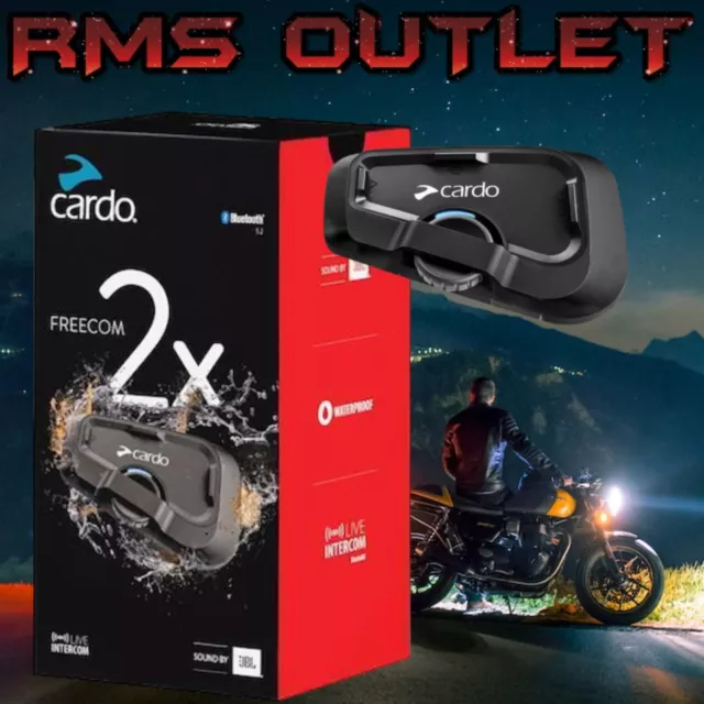 Cardo Scala Rider Freecom 2X Motorcycle Intercom System Bluetooth Headset