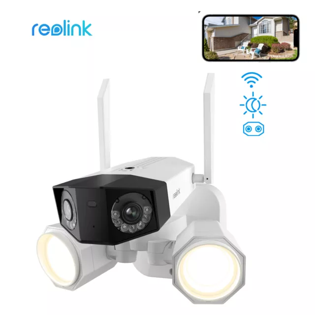 Reolink Telecamera di sicurezza WiFi 4K con doppio obiettivo colori notte