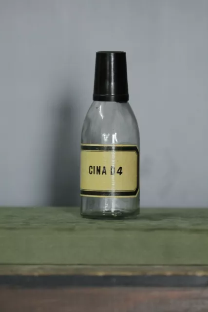 CINA D4 Apothekerflasche / Apothekergefäß glas aus den 50er Jahren !