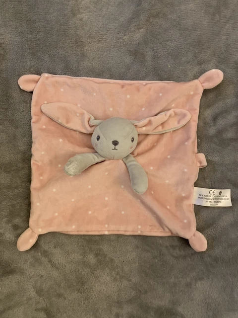 0/Doudou plat lapin gris rose étoiles SIMBA TOYS  TBE