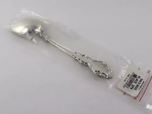 Reed & Barton Spanish Baroque Sterling Silver Oval Soup Dessert Spoon - New 2
