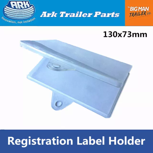 ARK Trailer Plastic Registration Rego Label Holder 130x73mm Motorcycle Bike