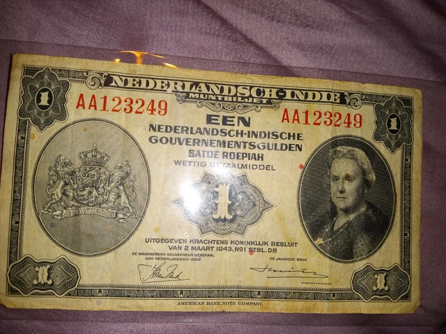 1943 Nederlandsch-Indie $1 Banknote