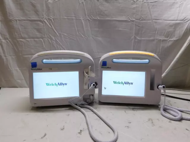 2 Welch Allyn VSM 6000 Series Color Patient Vital Sign Monitors #C3 (LVRC1392)