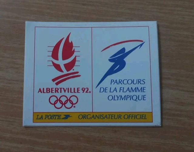 Autocollant Vintage Albertville 92 Jeux Olympiques - Crédit Lyonnais, Collection JO, Occasion