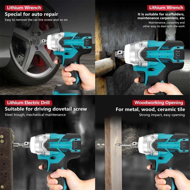 1/2inch Cordless Brushless Impact Wrench For Makita Battery DTW285Z 320N.m 18V