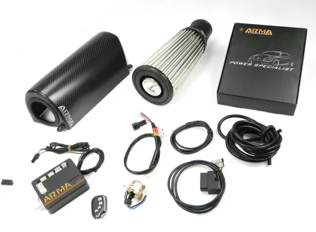ARMA Carbon-Matt Airbox Air-Intake-Kit, Lufteinlass variabel -Mercedes W204 C180