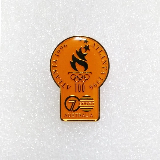1996 ATLANTA OLYMPIC Games Media Pin Channel Sport Badge