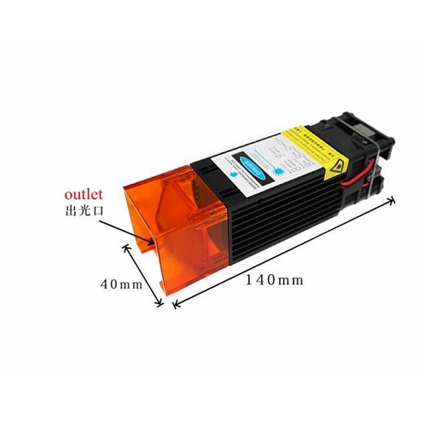 450NM 10W VISIBLE Blue Light Laser Engraving Module TTL/PWM $185.00 ...