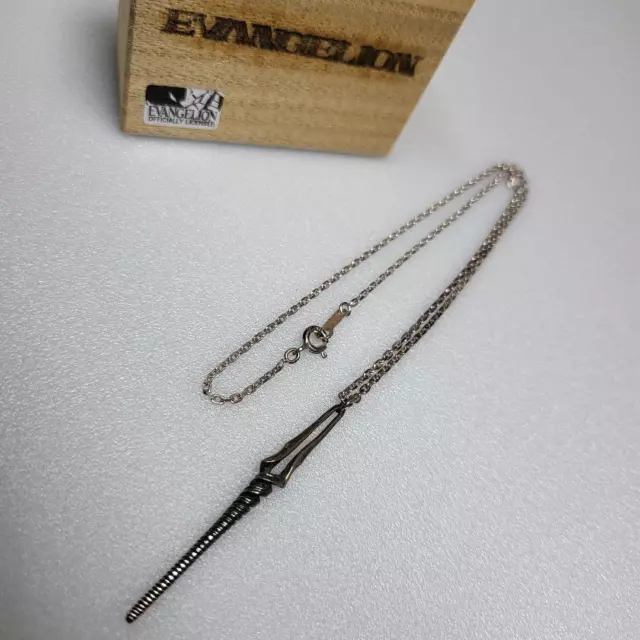 Evangelion Spear of Longinus Silver 925 Necklace with Wooden Box