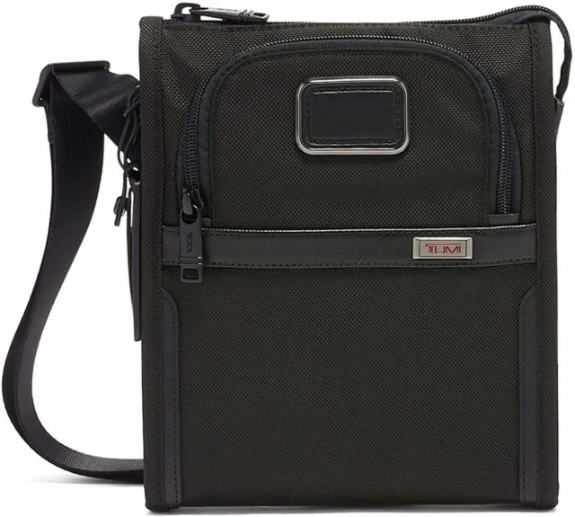 TUMI - Alpha 3 Small Pocket Crossbody Bag Black-NEW