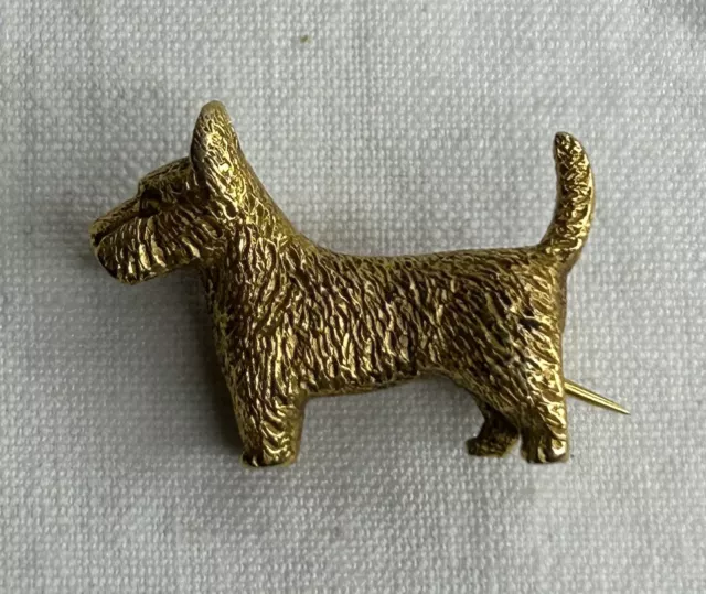 Ancienne broche Forme De Chien En or 9ct 6,8 Grs