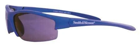 Smith & Wesson 21301 Safety Glasses, Wraparound Blue Mirror Polycarbonate Lens,