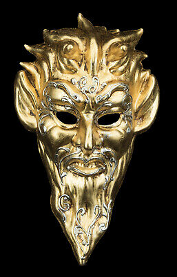 Mask from Venice Devil Gold Embellishment Sheet And Silver- Decoration Wall 1581