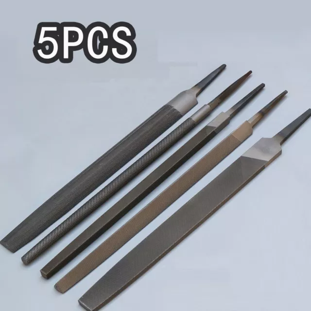 6 inch Industrial Steel Files Set Flat Round Half Round Triangle Square