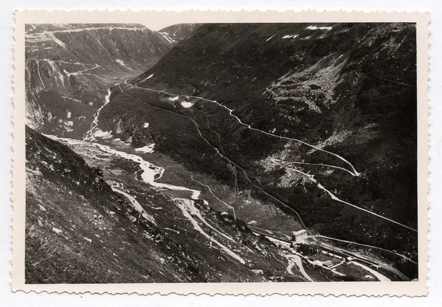 PHOTO ANCIENNE Route du Col de la Furka Grimsel Suisse 1965 Montagne Paysage