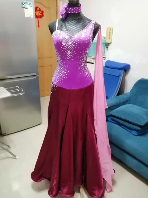 SB005 Hot sale Tango dance Dress bust 34" Waist 28" Hip37" Length 52"