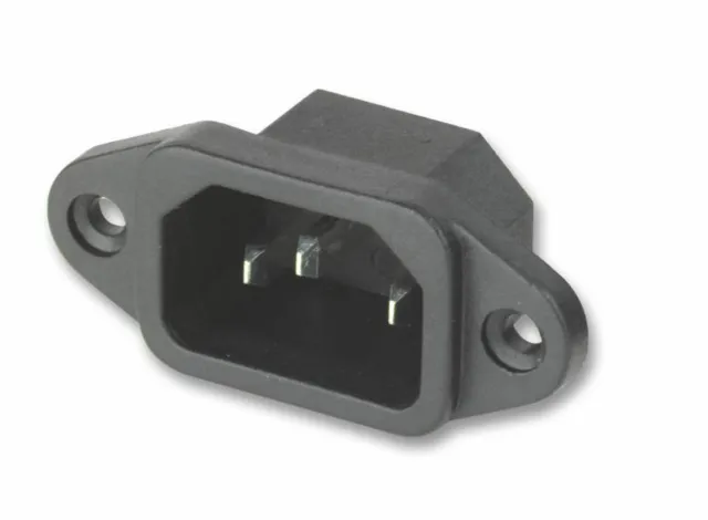 IEC C14 3-Pin Male Mains Power Inlet Socket  - 10A