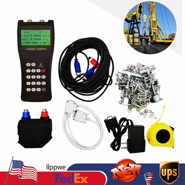 Ultrasonic Liquid Flowmeter Pipeline DN50-DN700 + M2 Handheld Digital FlowMeter