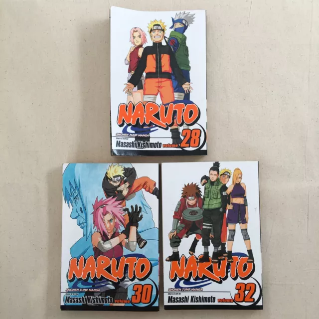 Naruto Manga Bundle Volume 28 30 32 (English)