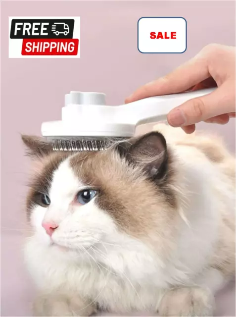 Pet Hair Remover Dog Cat Comb Grooming Massage Deshedding Self Cleaning Brush
