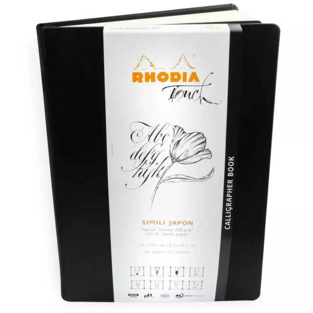 Rhodia Touch Tinte - Simili Japon Calligrapher Buch Skizzenbuch - A4 - 32