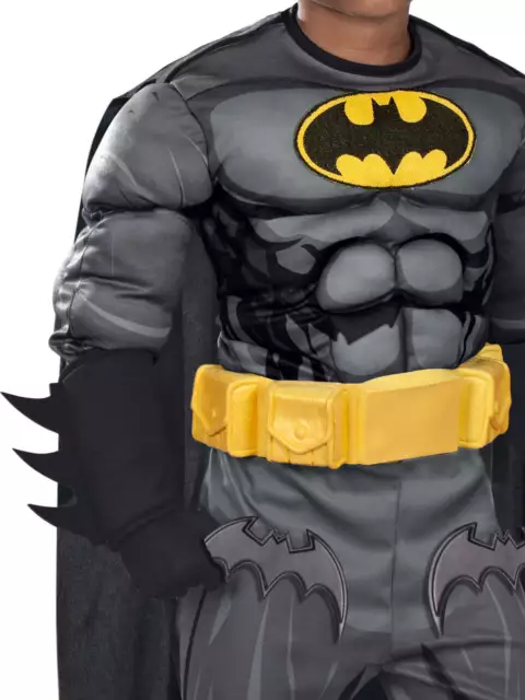 Batman Premium Costume for Kids Official DC Comics Boys Padded Muscles Superhero 3