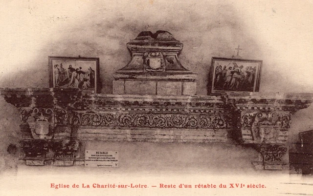 *38919 cpa 58 Church of Charity sur Loire - remains of an altarpiece ...